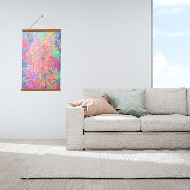 Hanging wood canvas