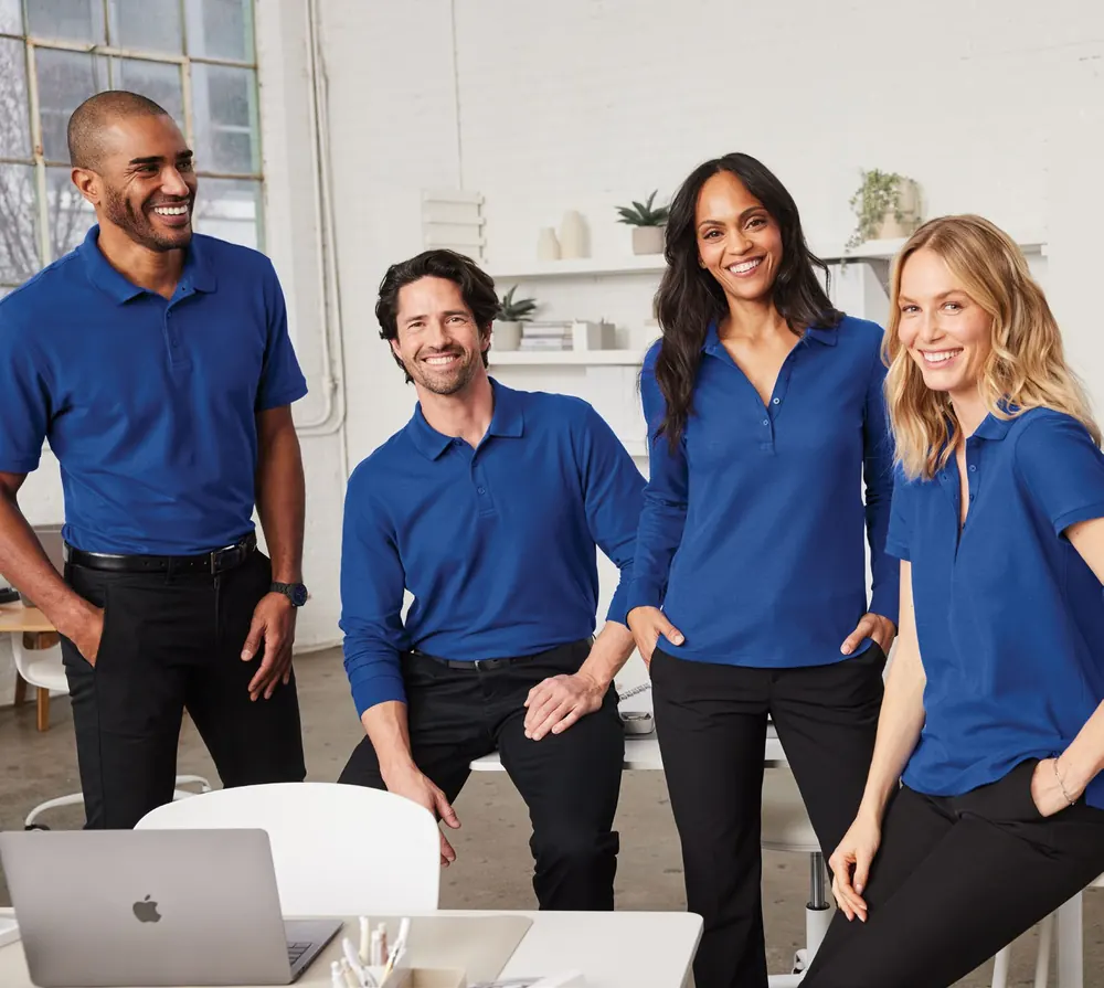 Custom polos for a contractor's office and sales team