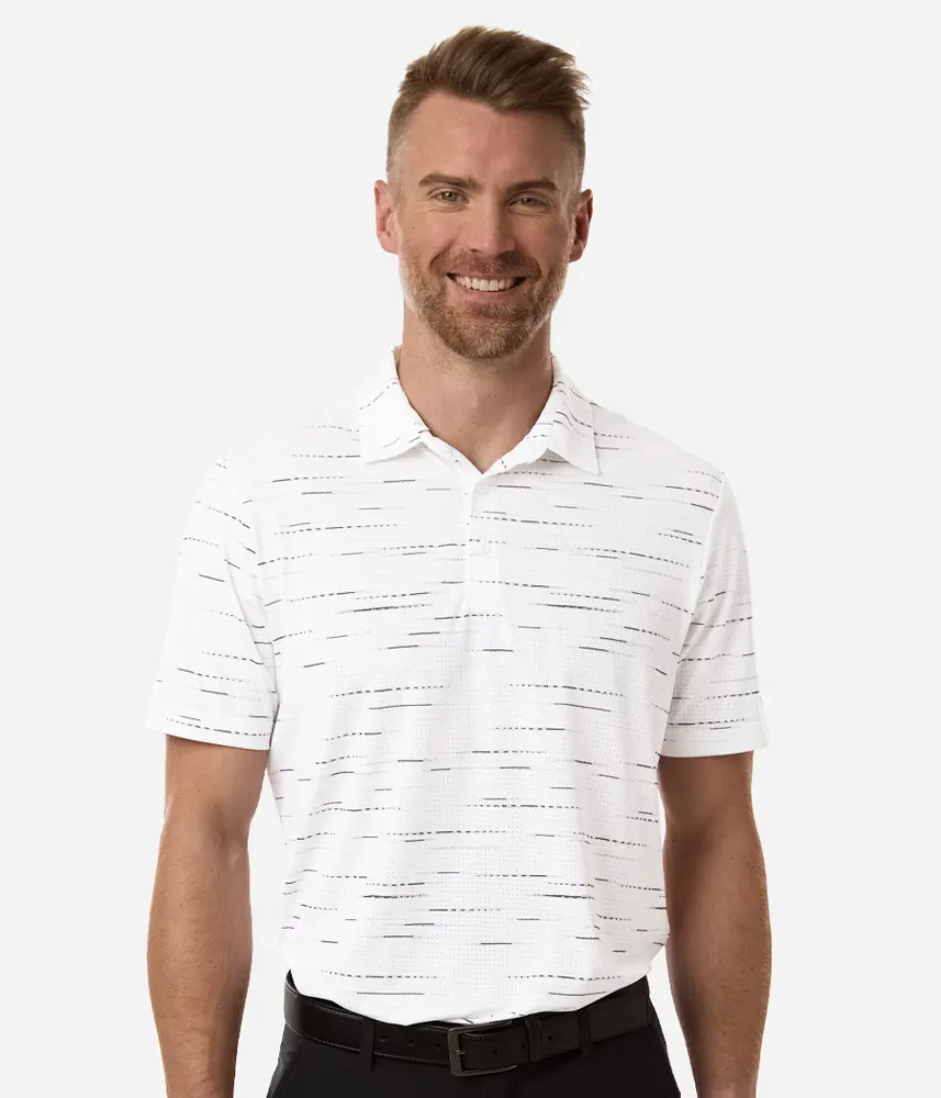 Adidas Men's Ultimate365 Mesh Glimmer Print Polo