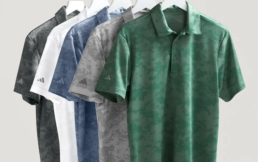Adidas Men's All Over Camo Print Polo