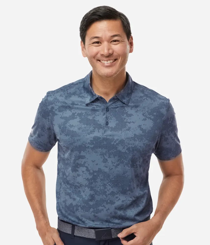 Adidas Men's All Over Camo Print Polo