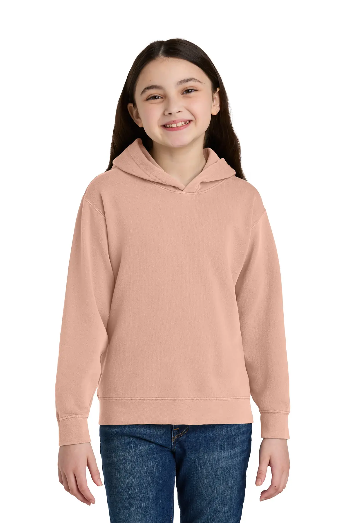 Comfort Colors Youth Lightweight Hooded Sweatshirt in Peachy