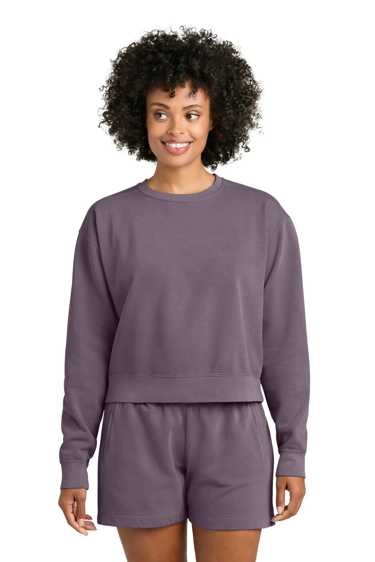 Comfort Colors Women's Mid-Length Crewneck Sweatshirt in Dusk