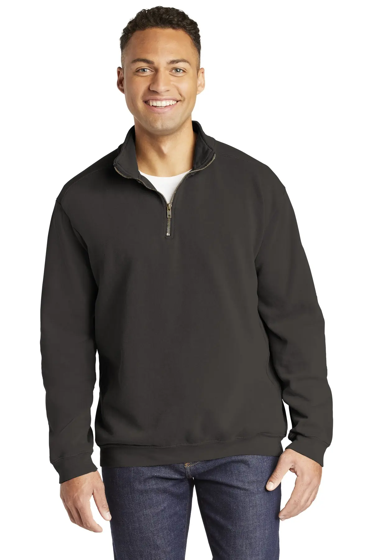 Comfort Colors COMFORT COLORS Ring Spun 1/4-Zip Sweatshirt. in Pepper