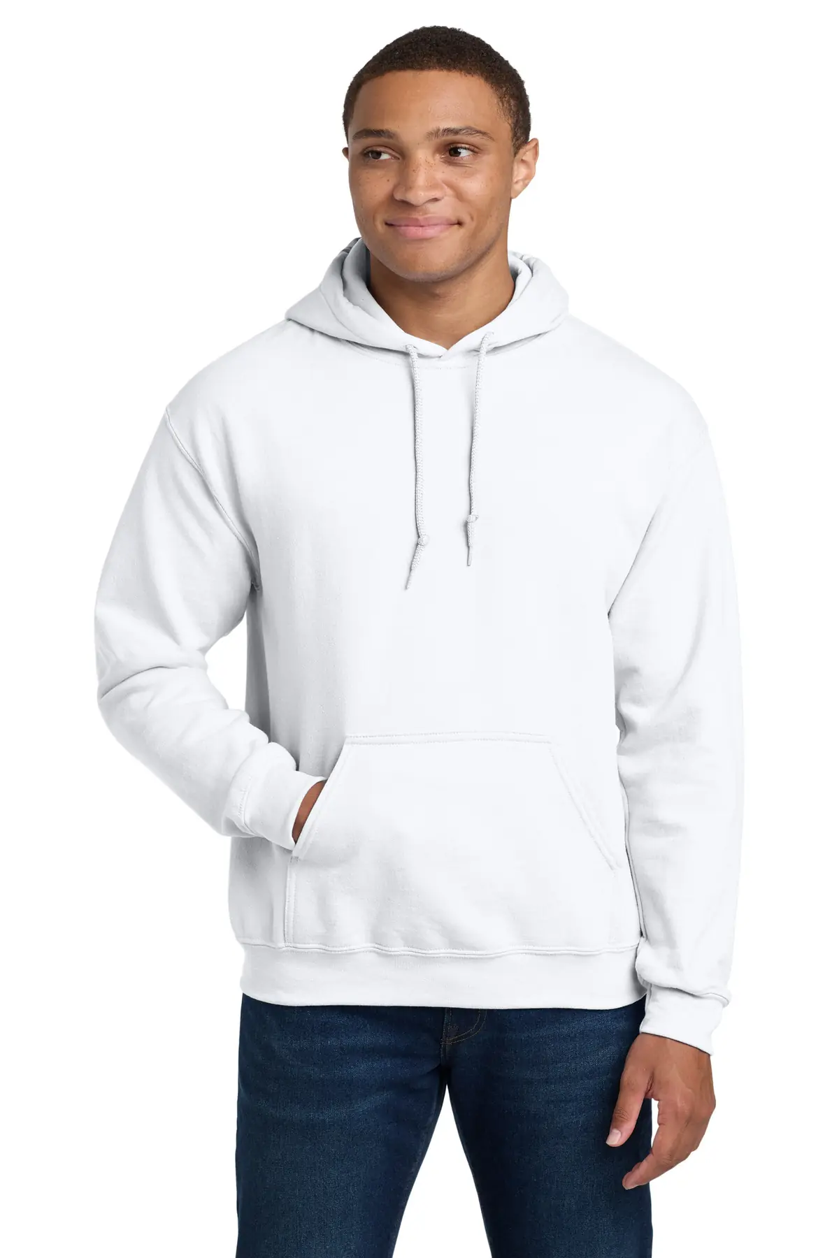 Gildan - Heavy Blend Hooded Sweatshirt. in White