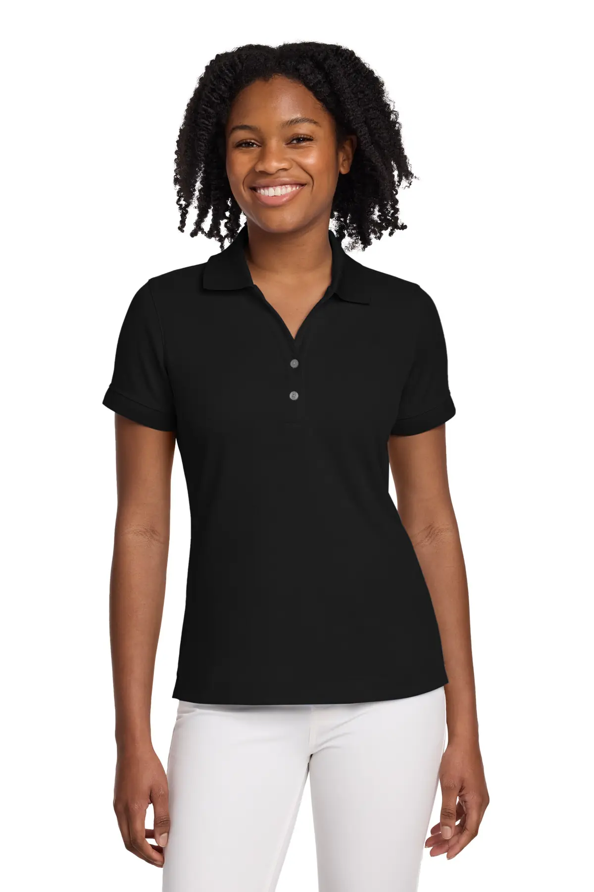 Nike Women's Dri-FIT Classic Polo. in Black