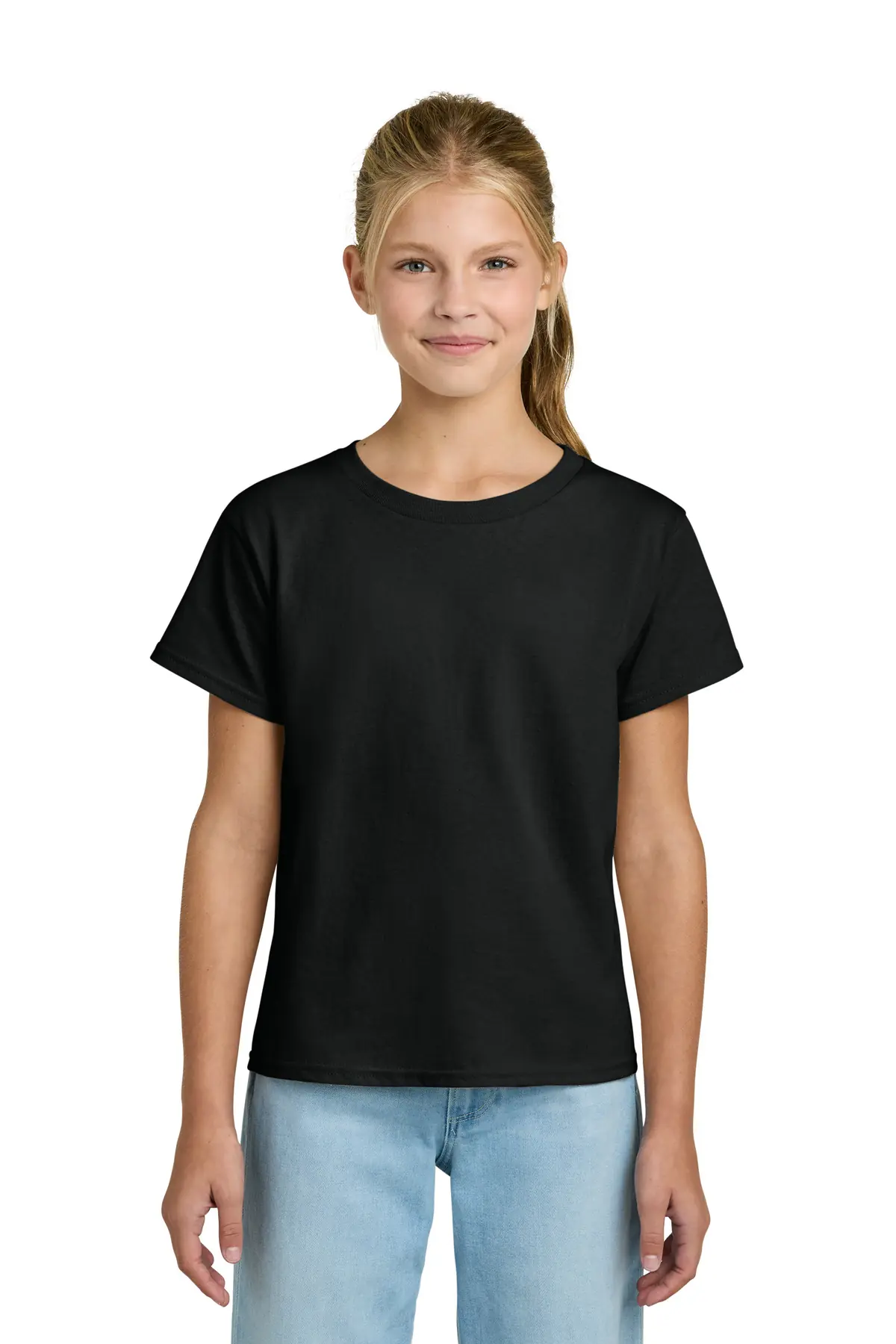 Gildan Youth Light Cotton Tee in Black