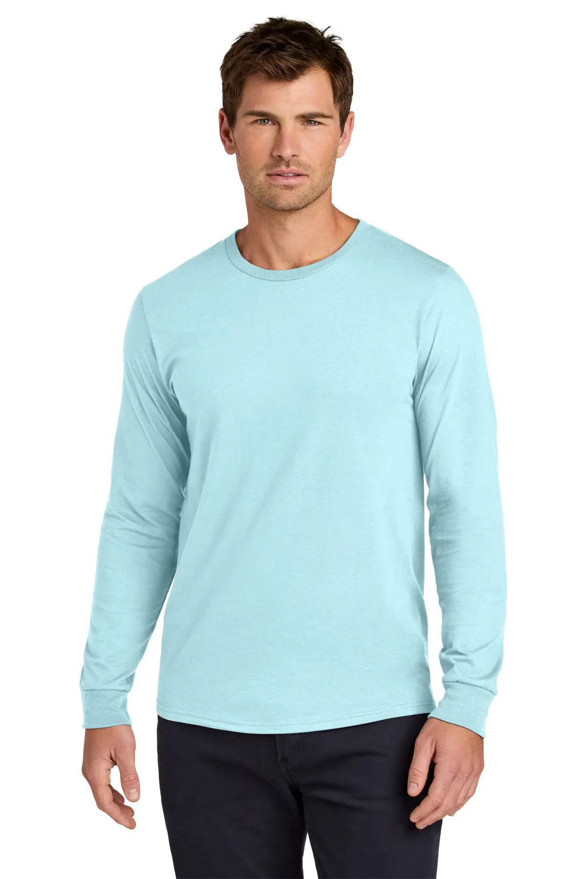 Jerzees Classics Unisex Cotton Long Sleeve T-Shirt in Breezy Blue