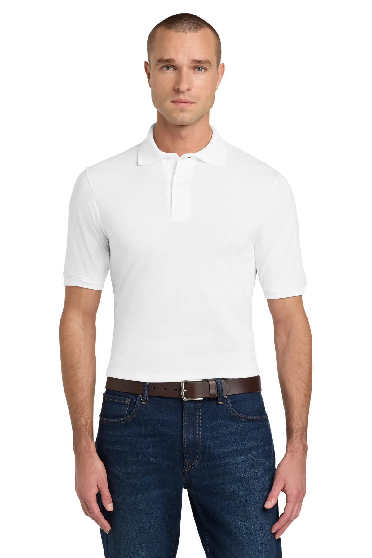 Jerzees Dri-Power Sport Shirt. in White