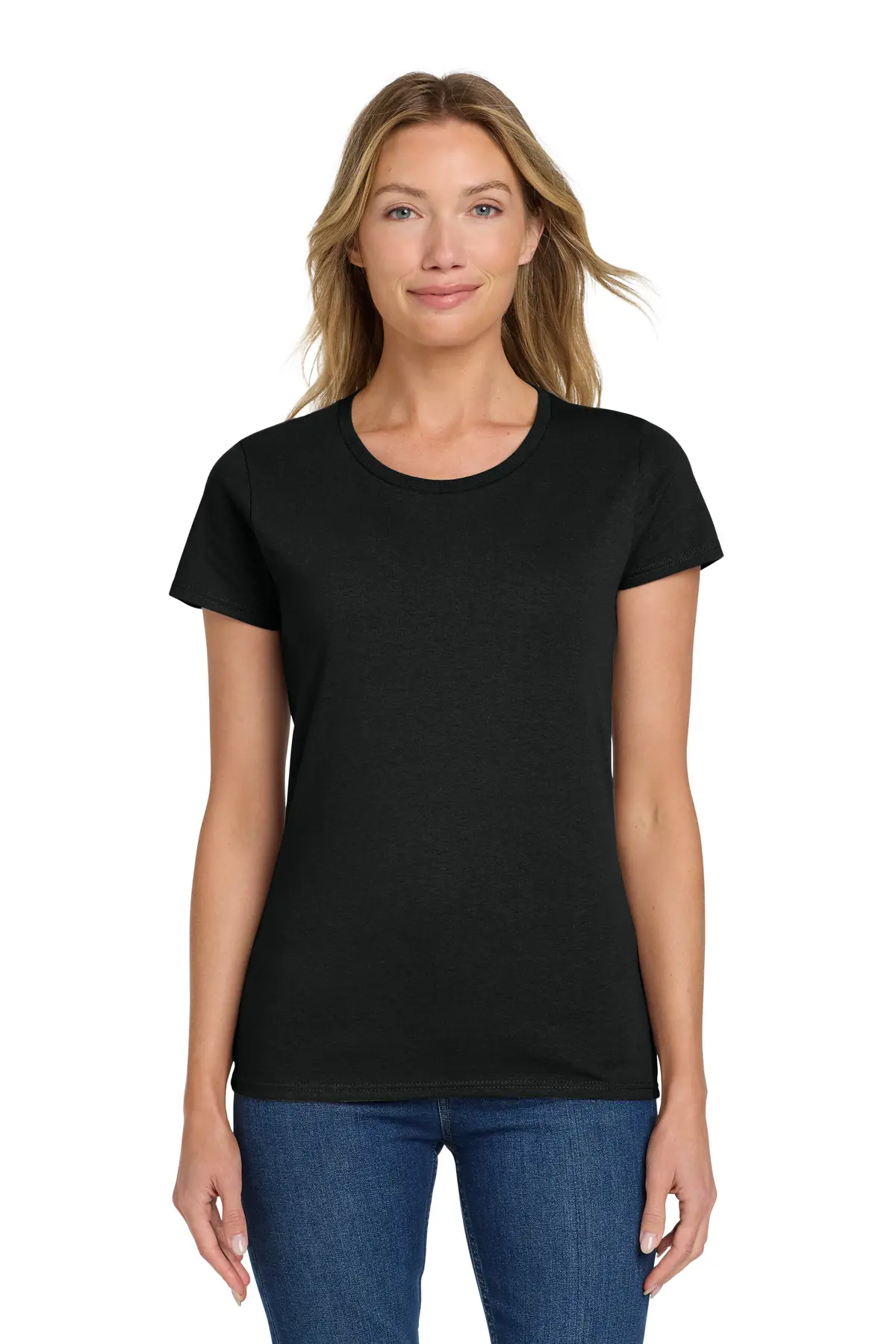 Gildan Women's Heavy Cotton 100% Cotton T-Shirt. in Black
