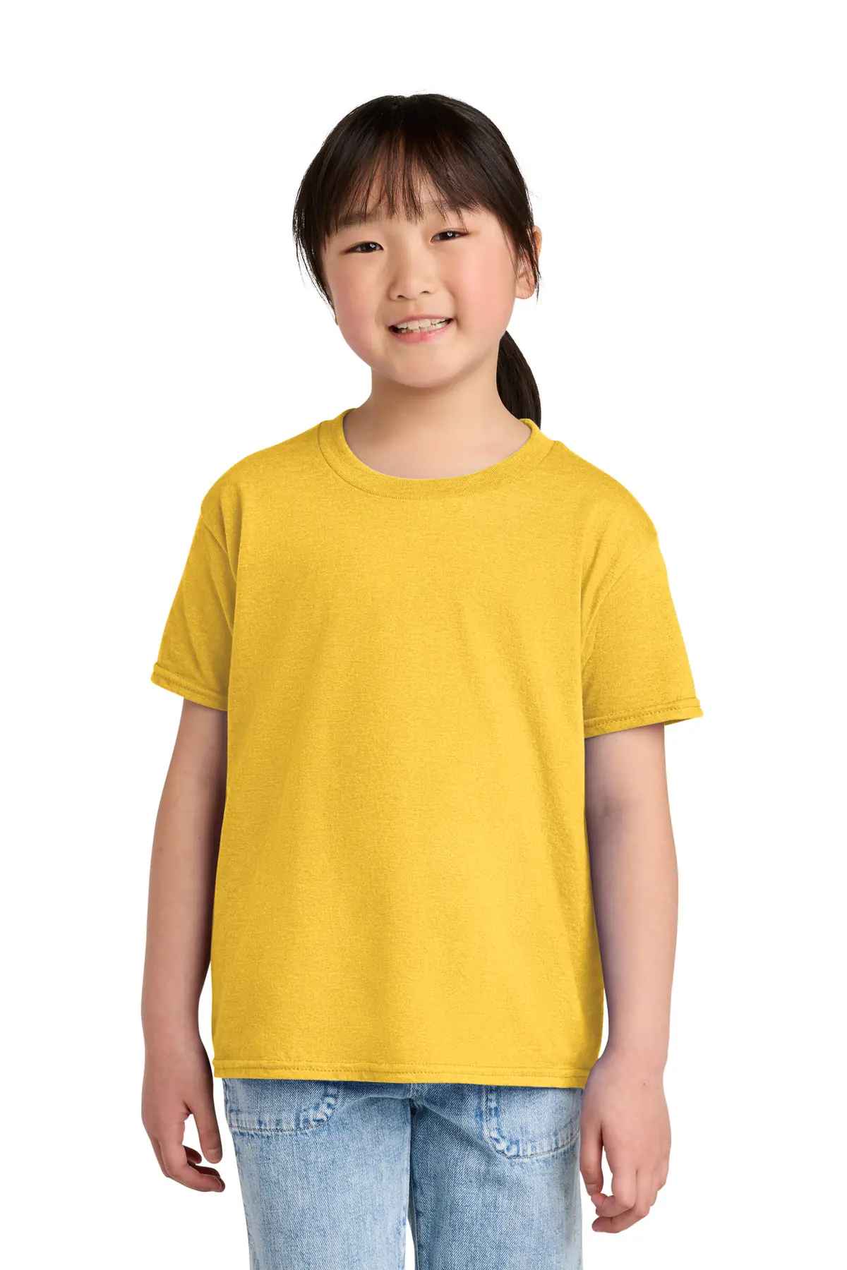 Gildan Youth Softstyle CVC Tee in Daisy Mist