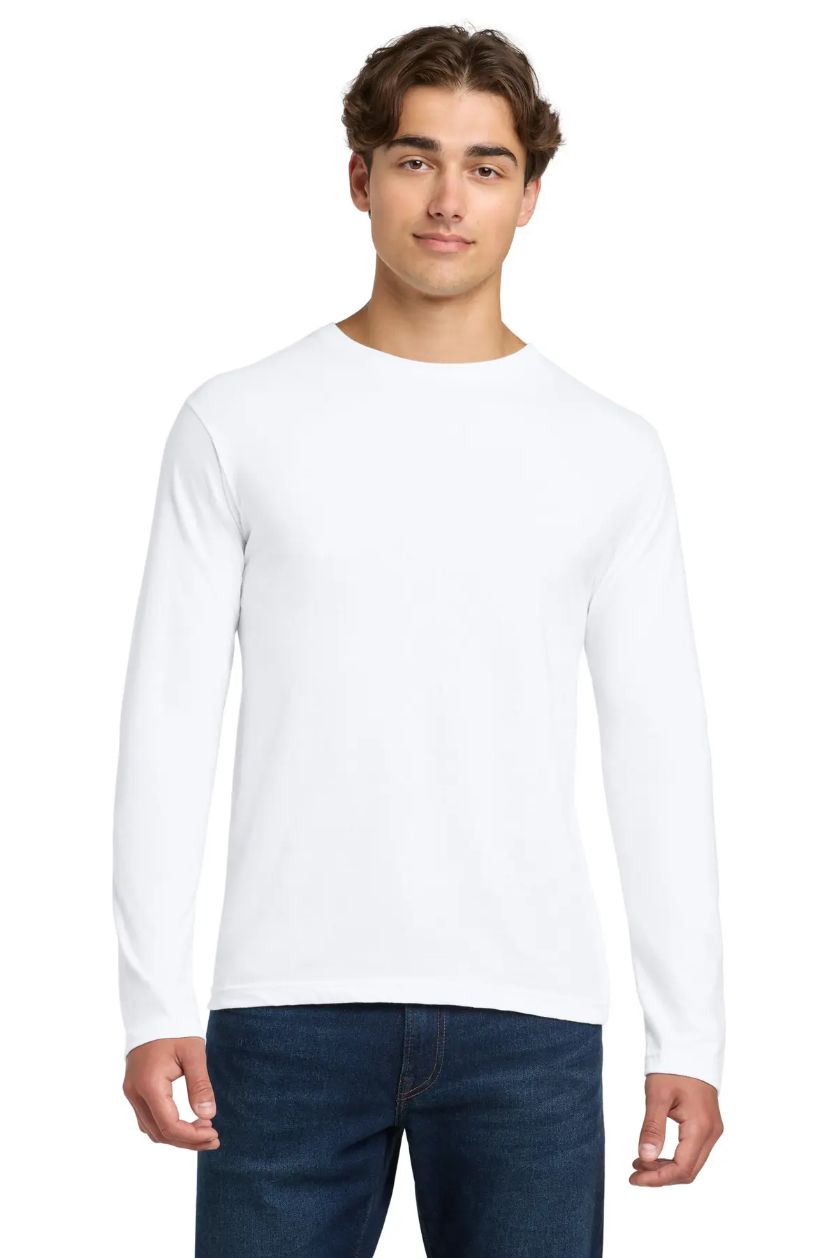 Gildan Softstyle Long Sleeve T-Shirt. in White
