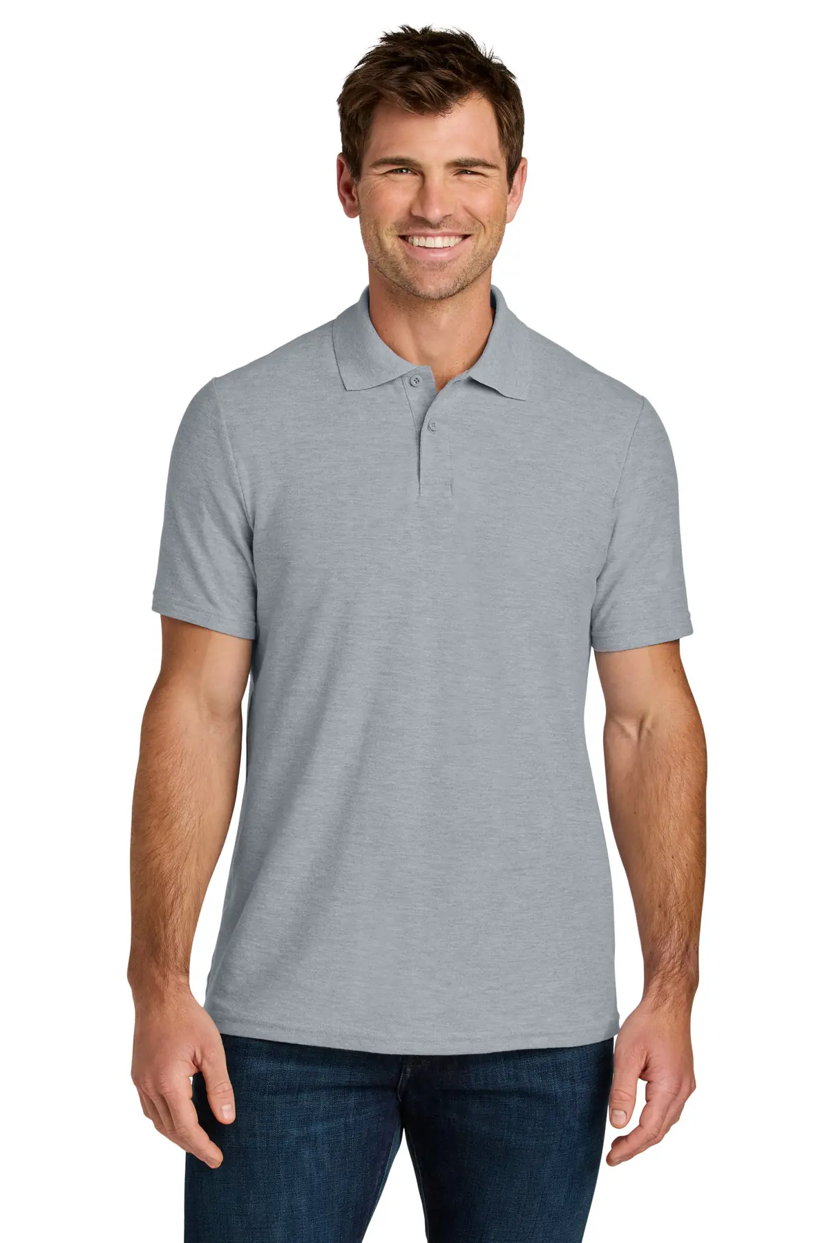 Gildan Softstyle Pique Polo in Ring Spun Sport Grey