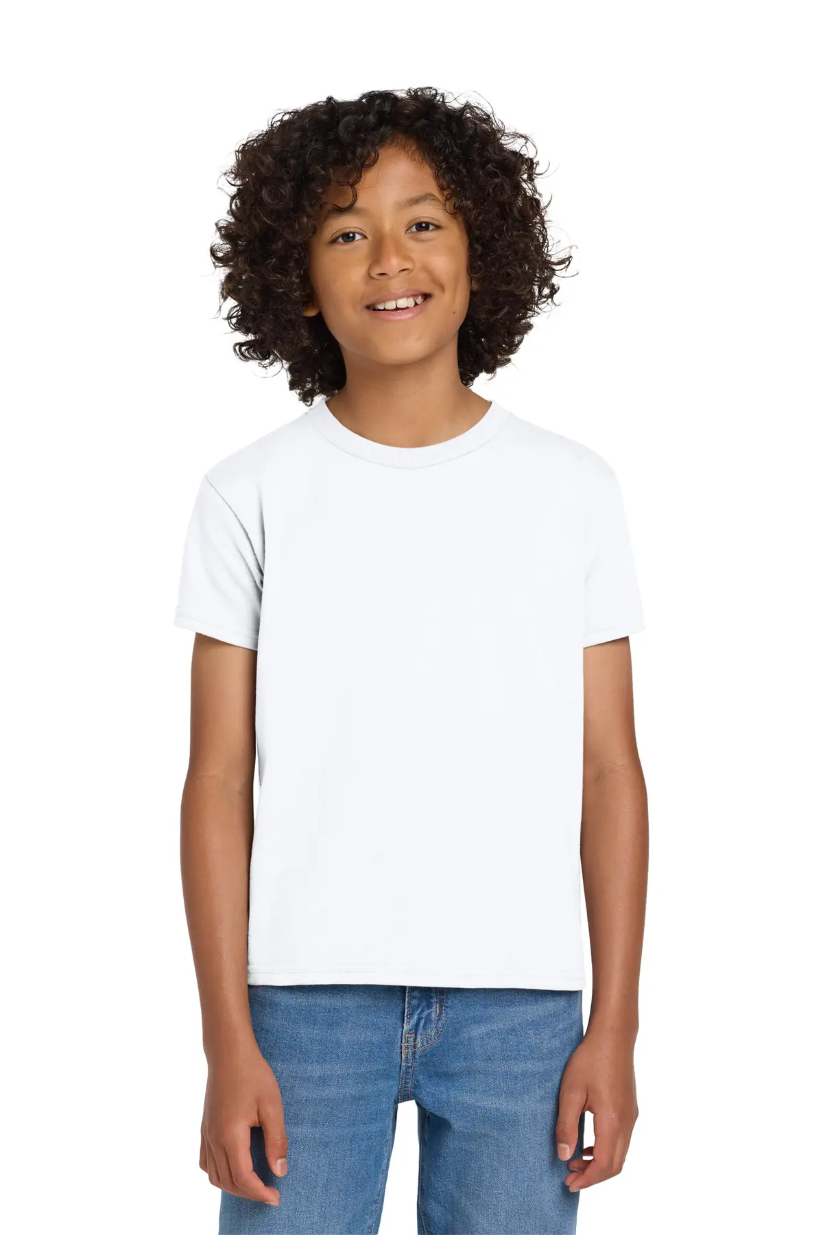 Gildan Youth DryBlend 50 Cotton/50 Poly T-Shirt. in White