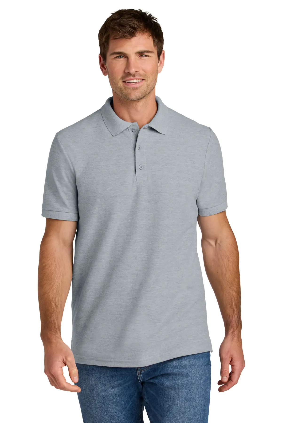 Gildan Hammer Pique Polo in Ring Spun Sport Grey