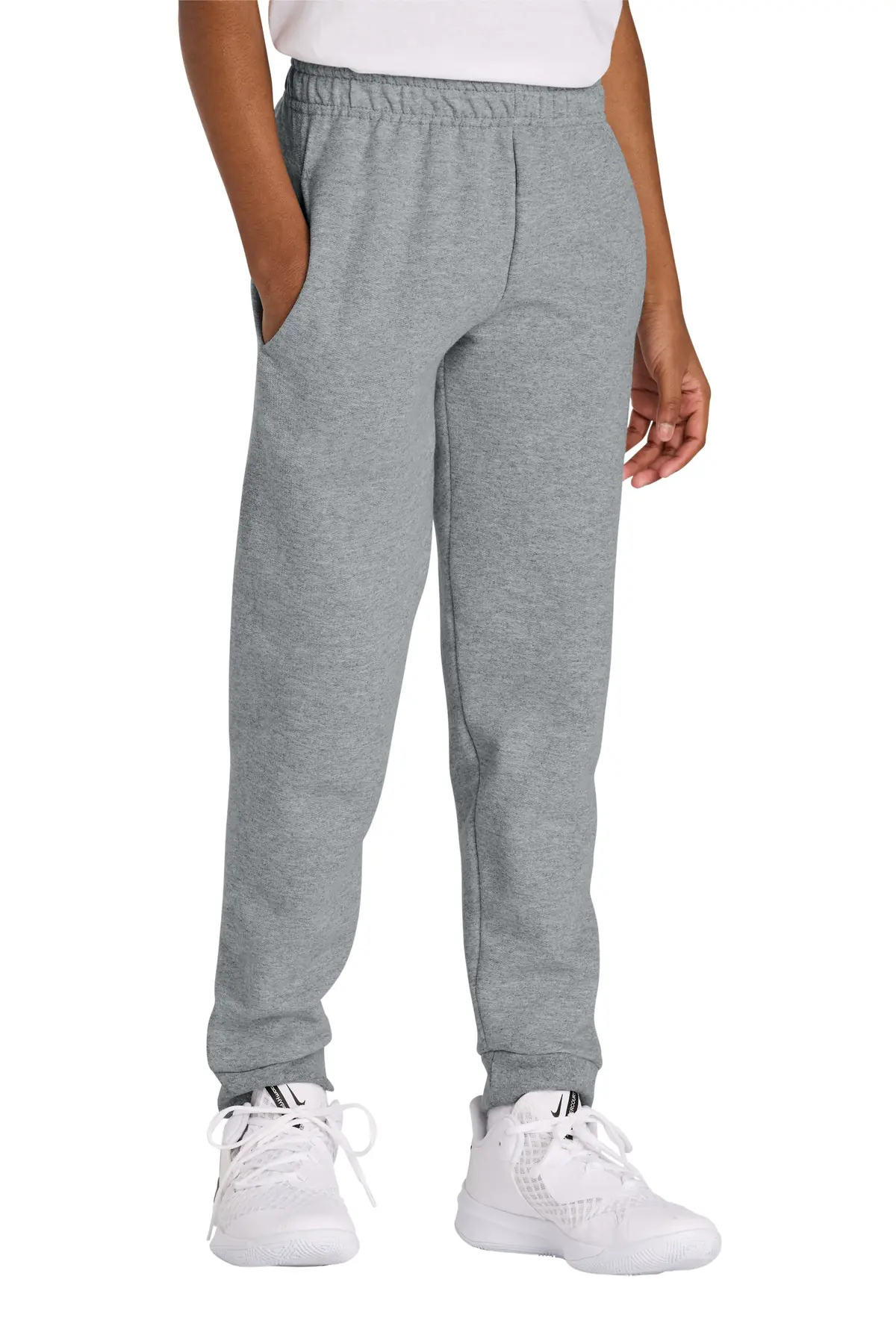 Jerzees Youth NuBlend Jogger Sweatpant in Athletic Heather