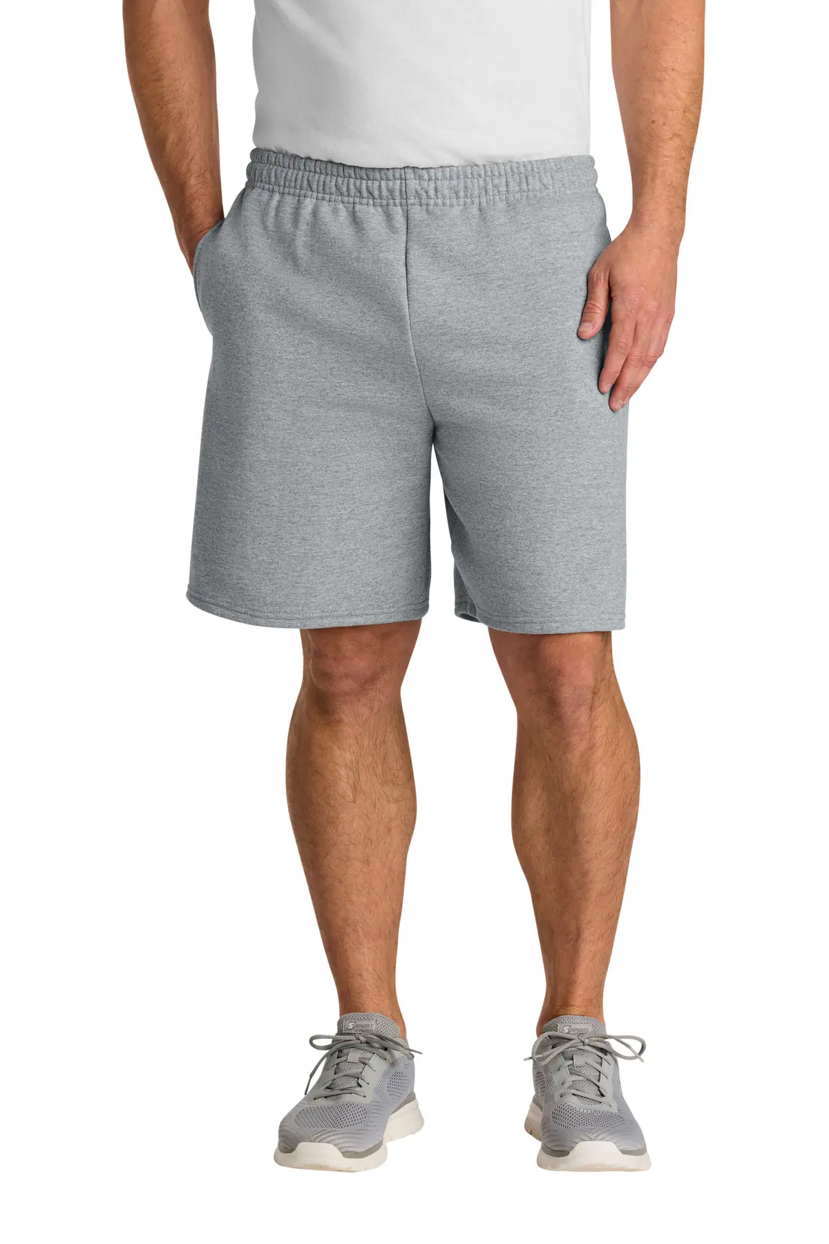 Jerzees Unisex NuBlend Pocketed Sweat Short in Athletic Heather