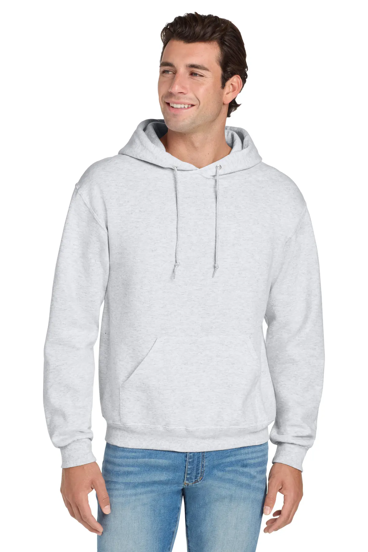 Jerzees NuBlend Pullover Hooded Sweatshirt. in Ash