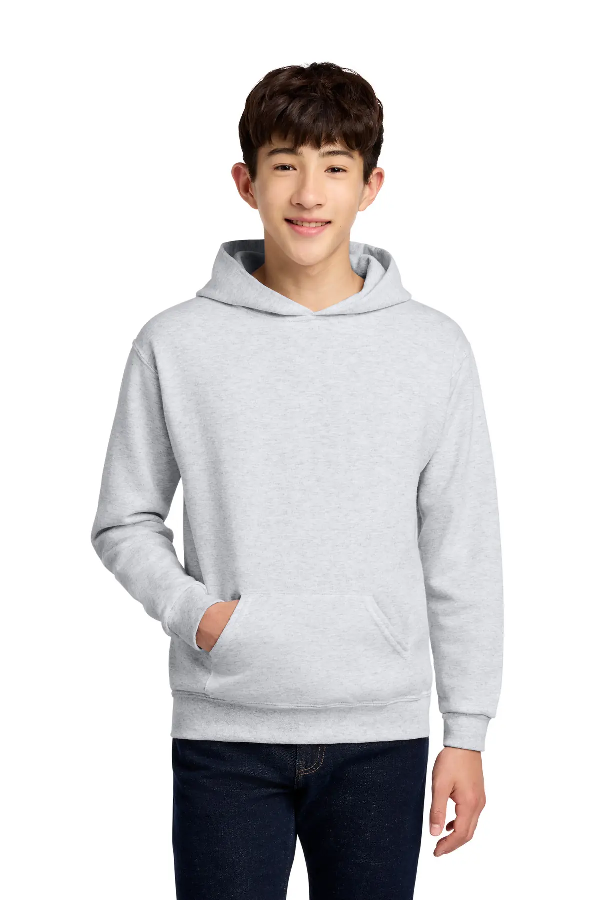 Jerzees - Youth NuBlend Pullover Hooded Sweatshirt. in Ash