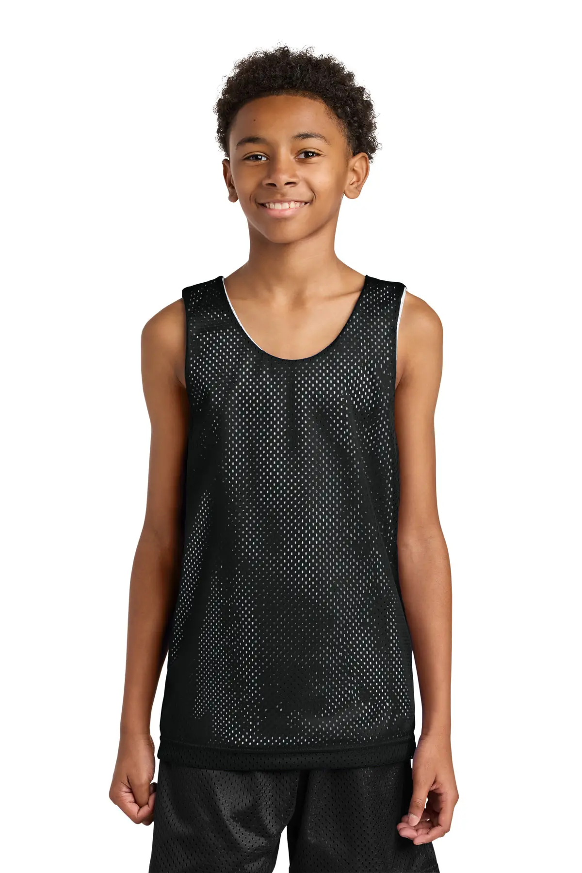 A4 Sprint Youth Reversible Mesh Tank in Black/ White