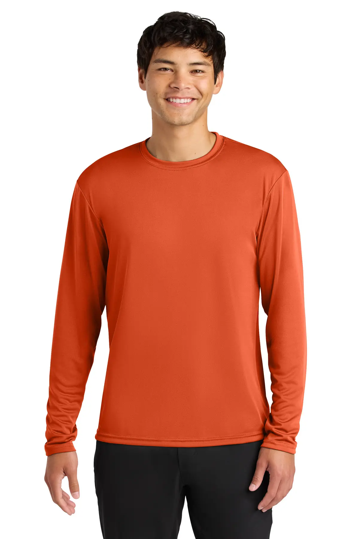 A4 Cooling Performance Long Sleeve Tee in Athletic Orange