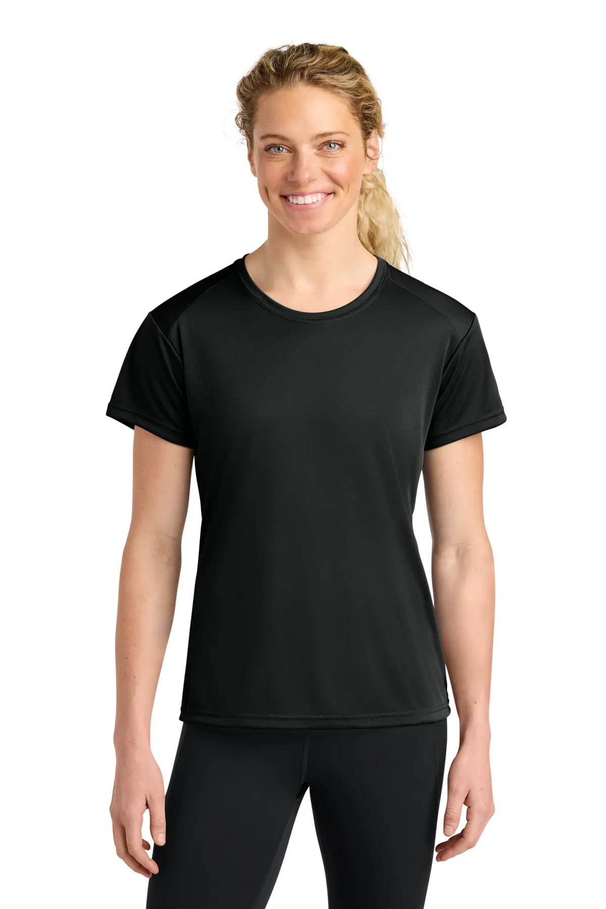 A4 Women's Cooling Performance Short Sleeve Tee in Black