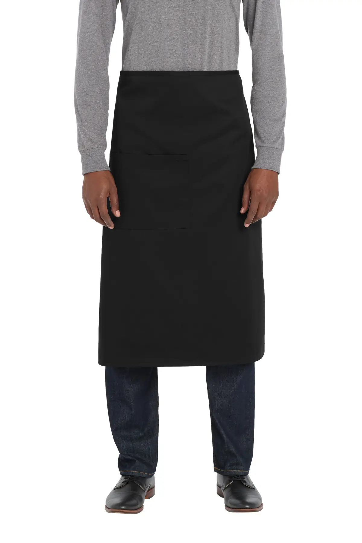 Port Authority Easy Care Full Bistro Apron with Stain Release. in Black