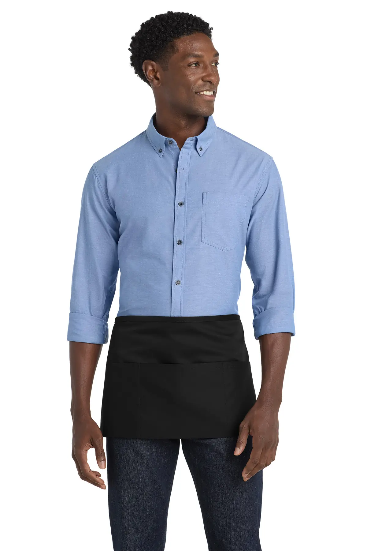 Port Authority Easy Care Waist Apron with Stain Release. in Black