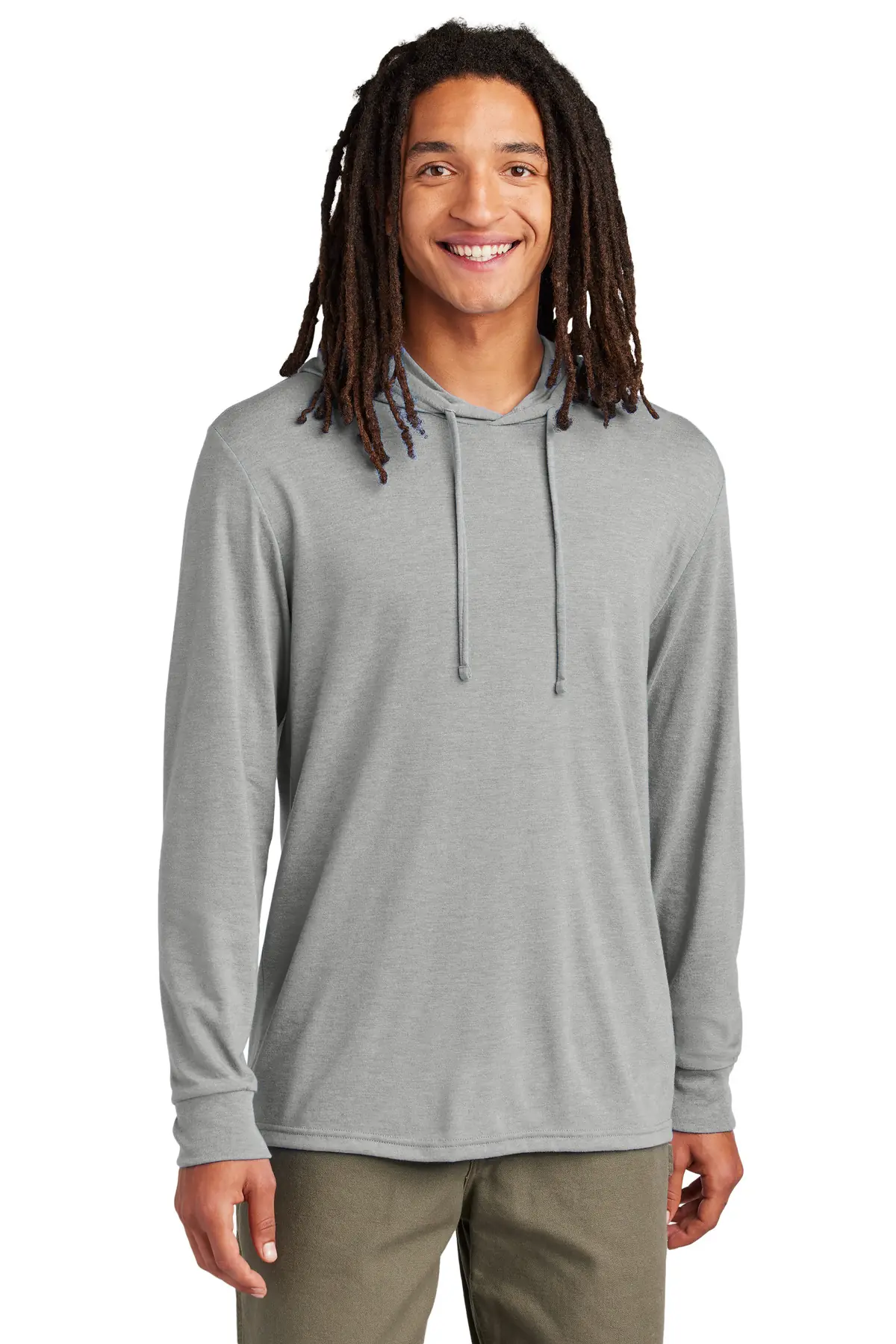 AllMade Allmade Unisex Tri-Blend Hoodie Tee in Aluminum Grey