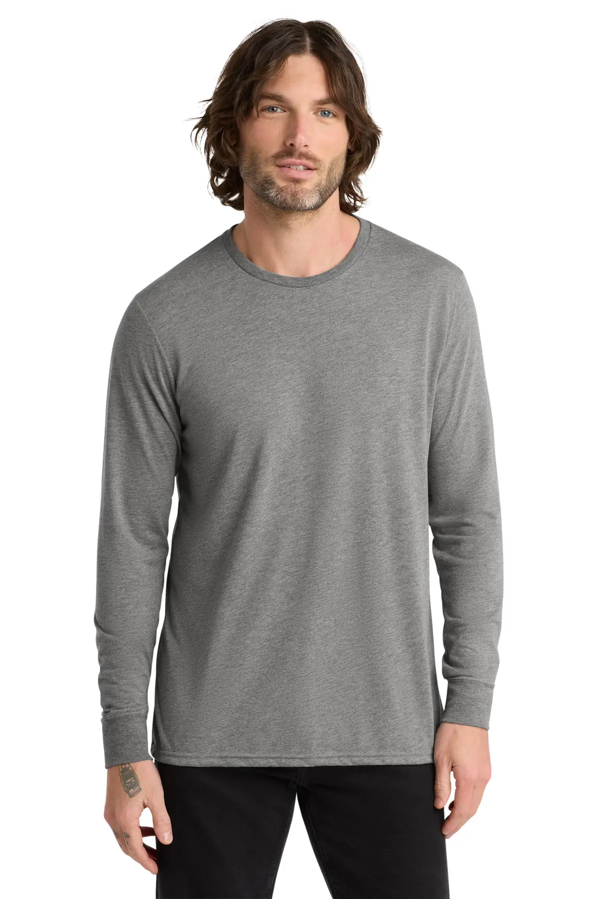 AllMade Allmade Unisex Tri-Blend Long Sleeve Tee in Aluminum Grey