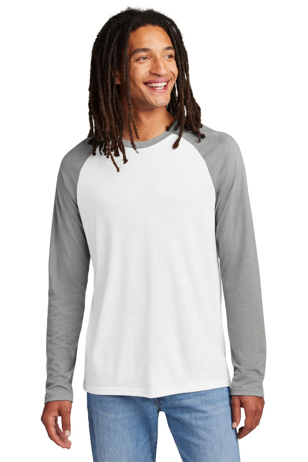 AllMade Allmade Unisex Tri-Blend Long Sleeve Colorblock Raglan