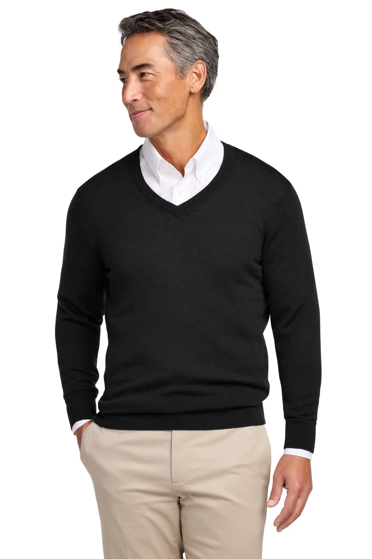 Brooks Brothers Washable Merino V-Neck Sweater