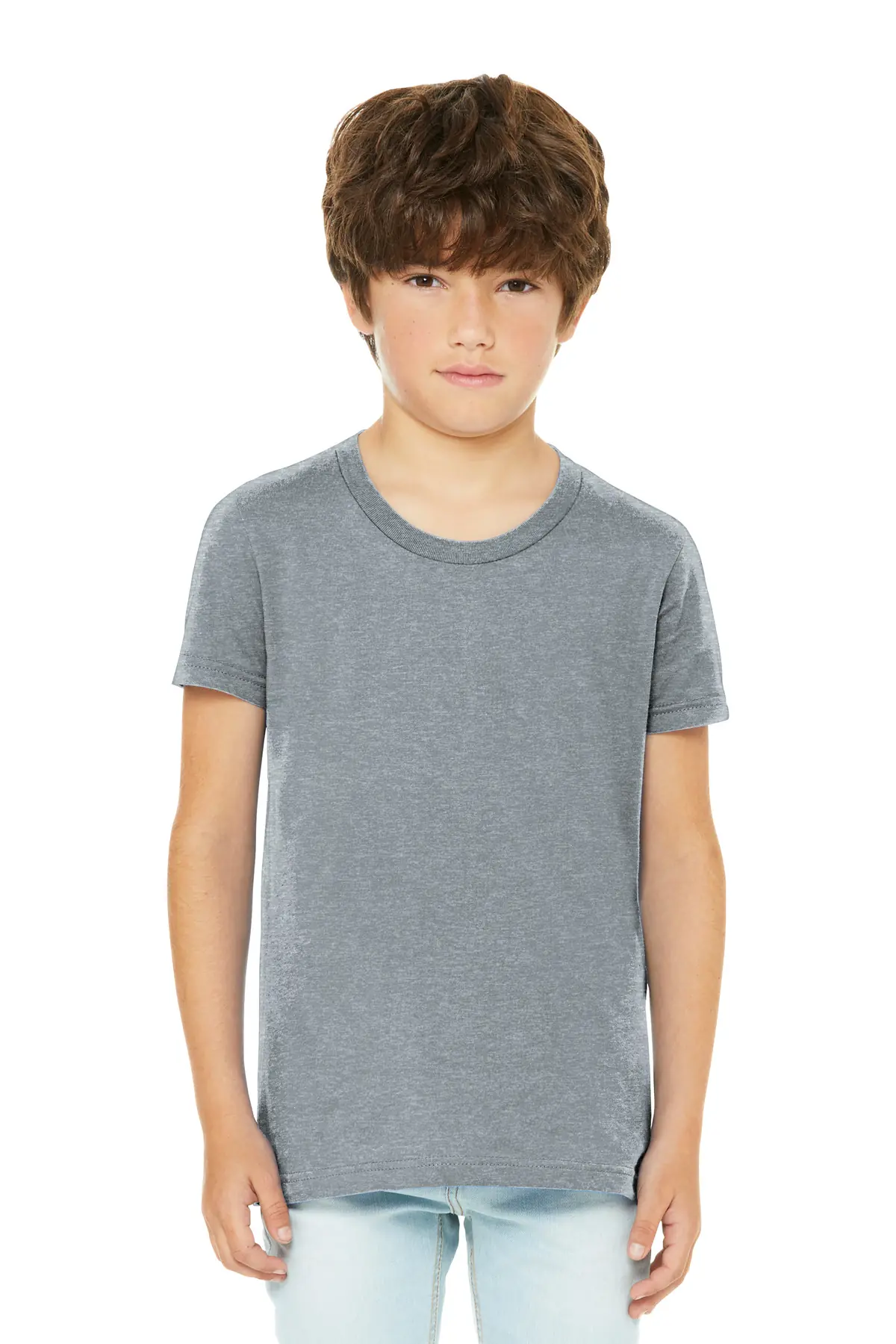 Bella + Canvas BELLA+CANVAS Youth Heather CVC Tee in Athletic Heather