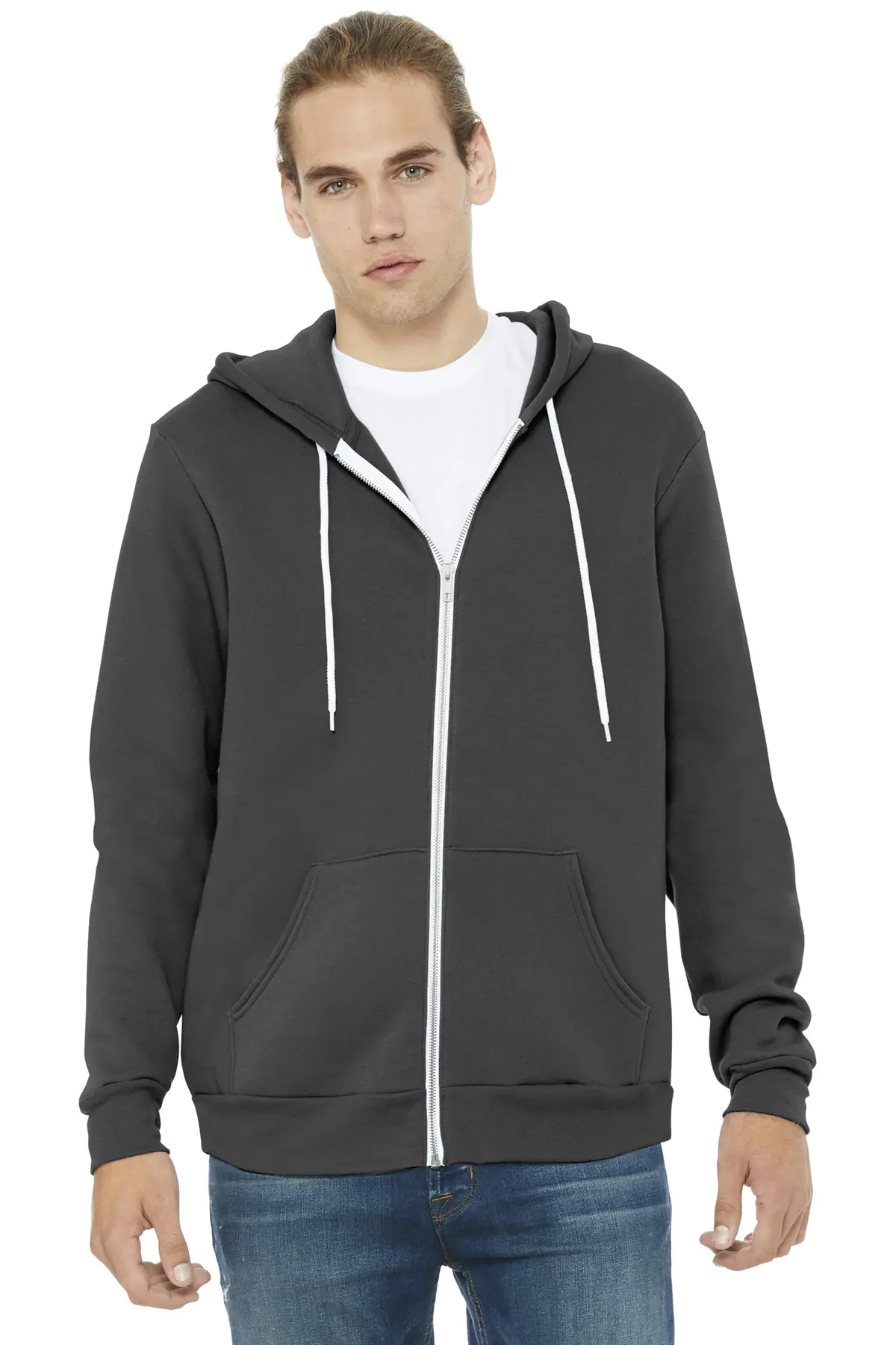 Bella + Canvas BELLA+CANVAS Unisex Sponge Fleece Full-Zip Hoodie. in Asphalt
