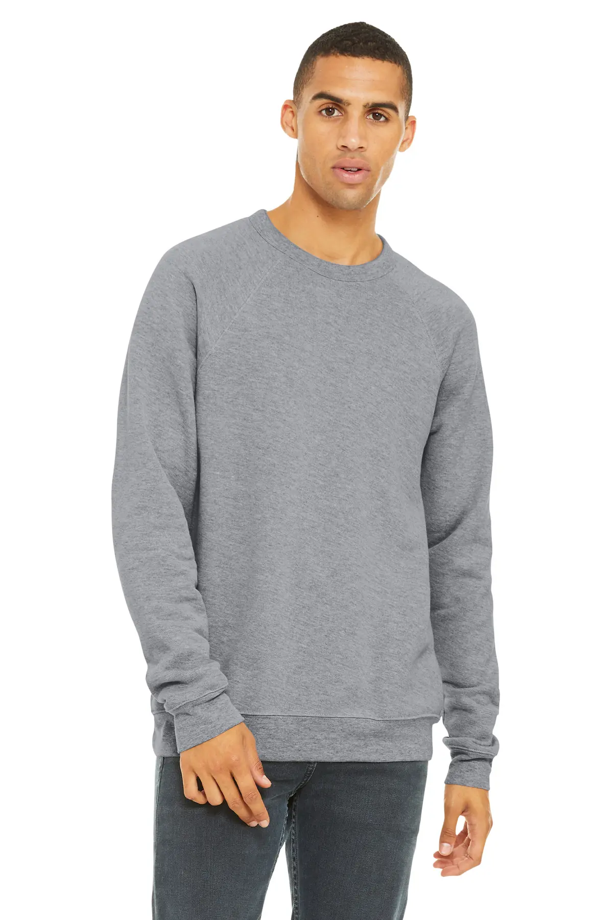 Bella + Canvas BELLA+CANVAS Unisex Sponge Fleece Raglan Sweatshirt. in Athletic Heather