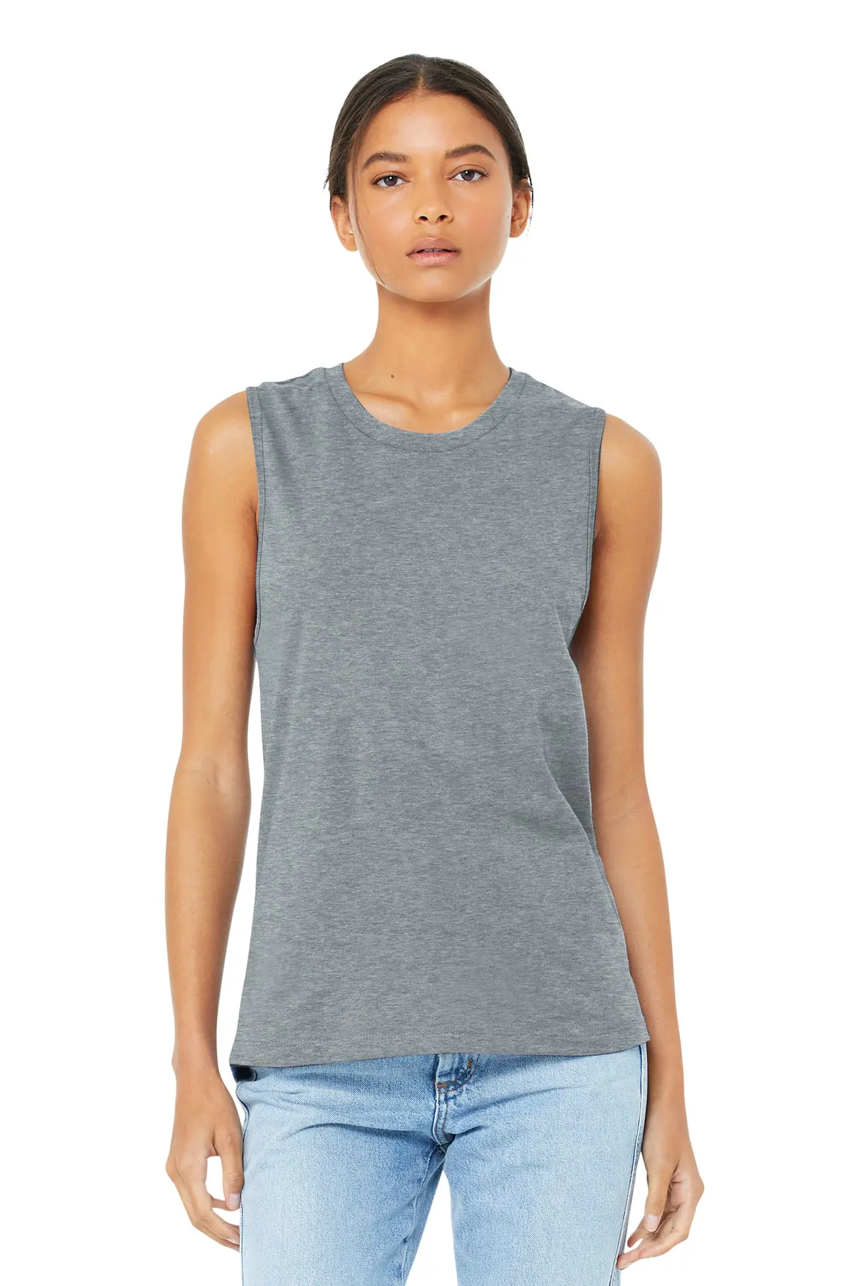 Bella + Canvas BELLA+CANVAS Women's Jersey Muscle Tank. in Athletic Heather