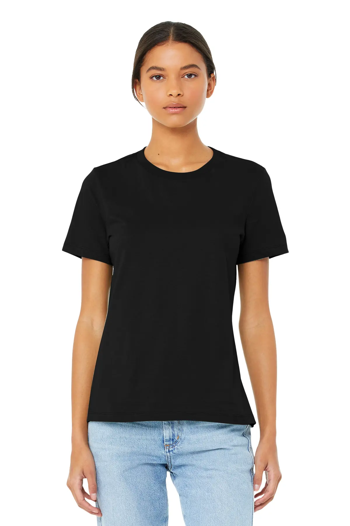 Bella + Canvas BELLA+CANVAS Women's Relaxed Jersey Short Sleeve Tee. in Black