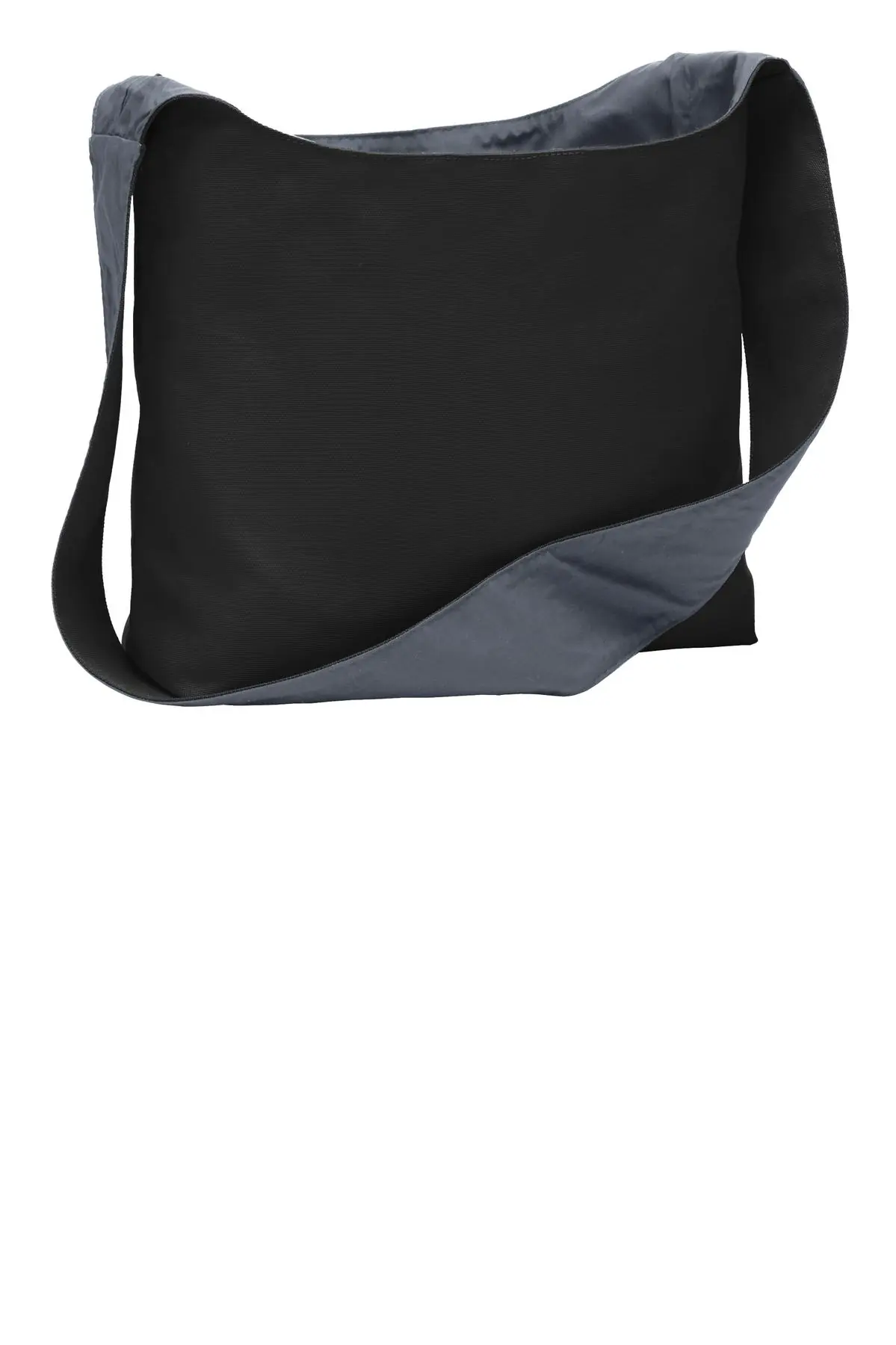 Port Authority Cotton Canvas Sling Bag. in Black/ Charcoal