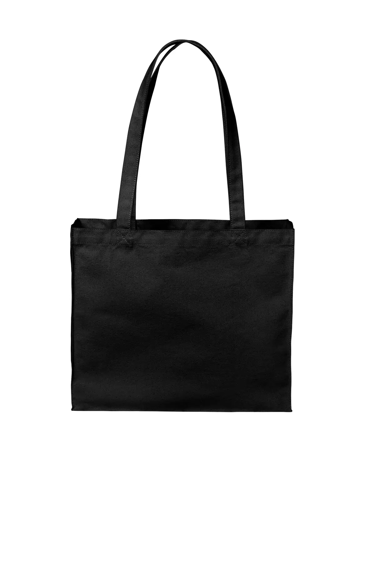 Port Authority Cotton Canvas Shopper Tote in Deep Black