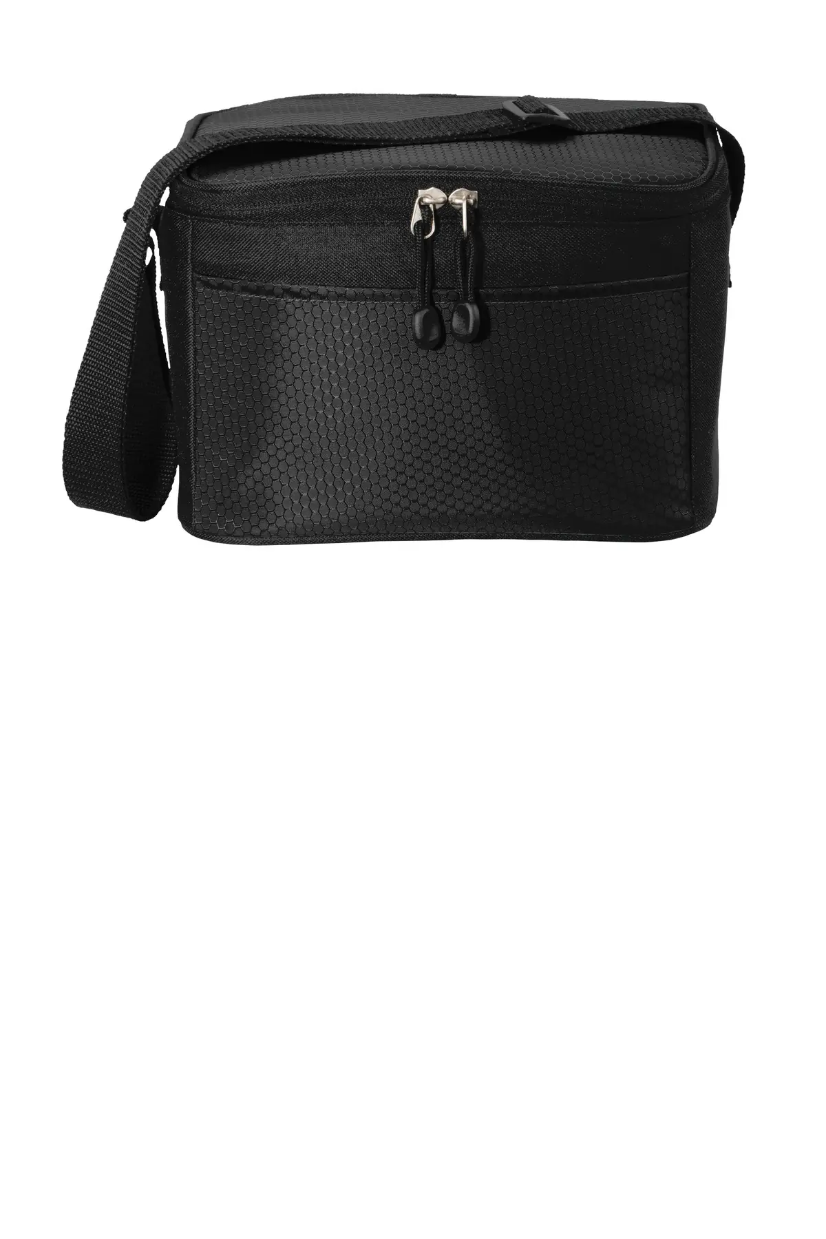 Port Authority 6-Can Cube Cooler. in Black/ Black