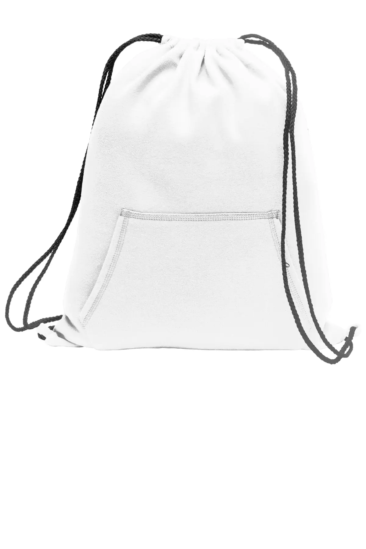 Port & Co Core Fleece Sweatshirt Cinch Pack. in White