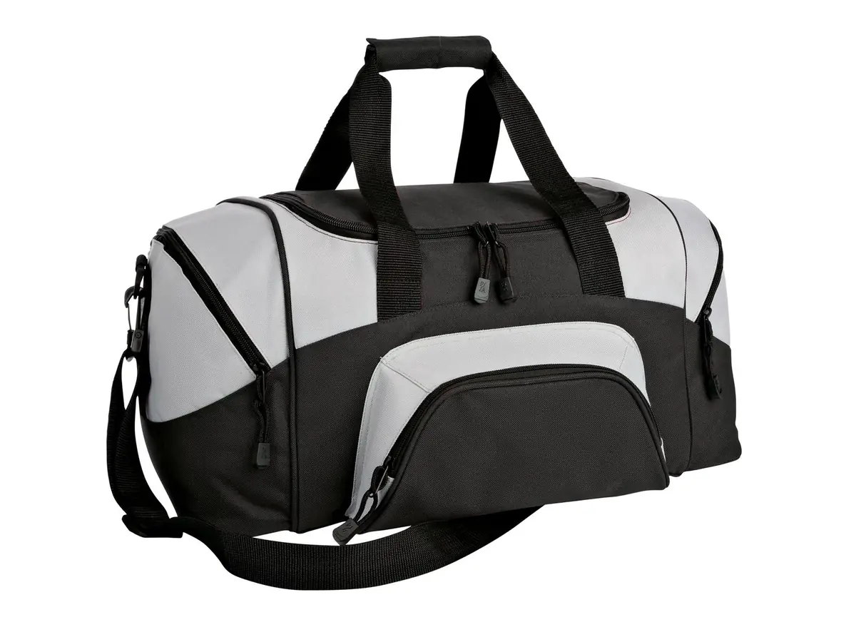 Port Authority - Small Colorblock Sport Duffel. in Black/ Grey