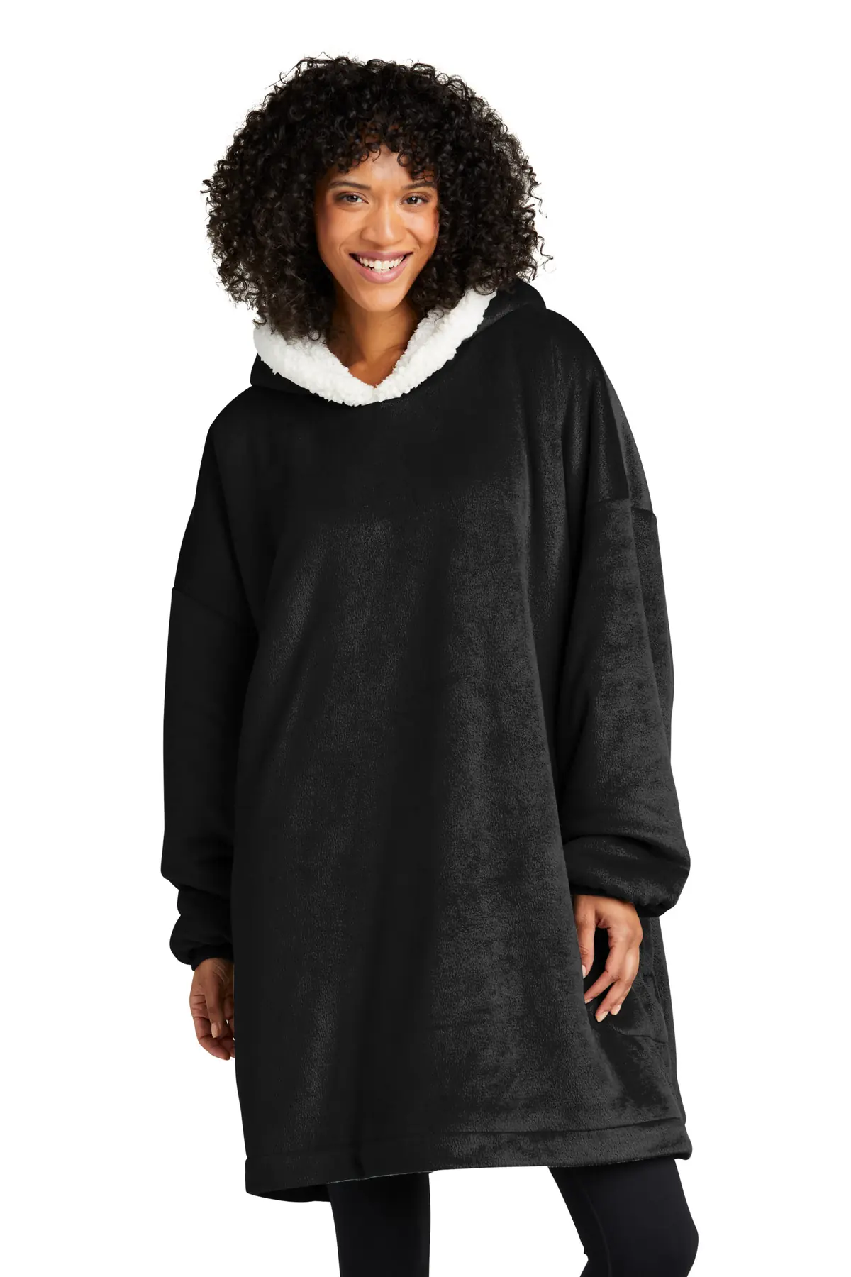 Port Authority Mountain Lodge Wearable Blanket in Black