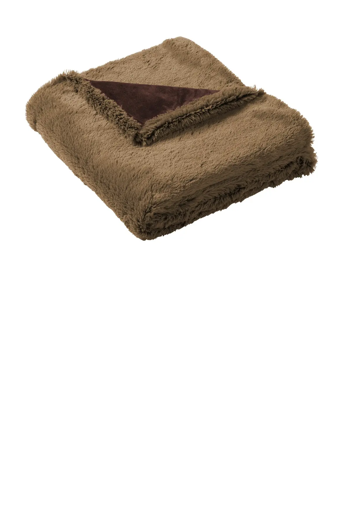 Port Authority Faux Fur Blanket. in Fawn/ Espresso Brown