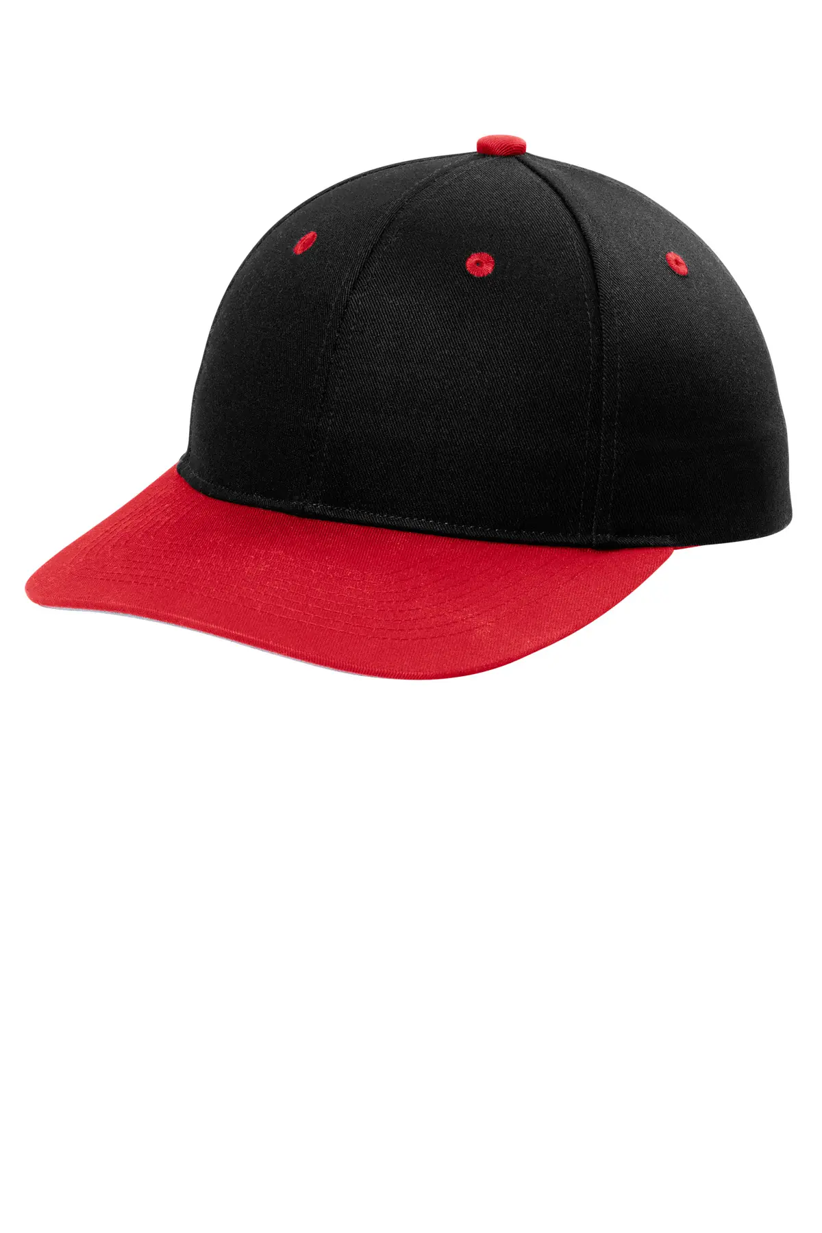Port Authority Snapback Cap in Black/ True Red