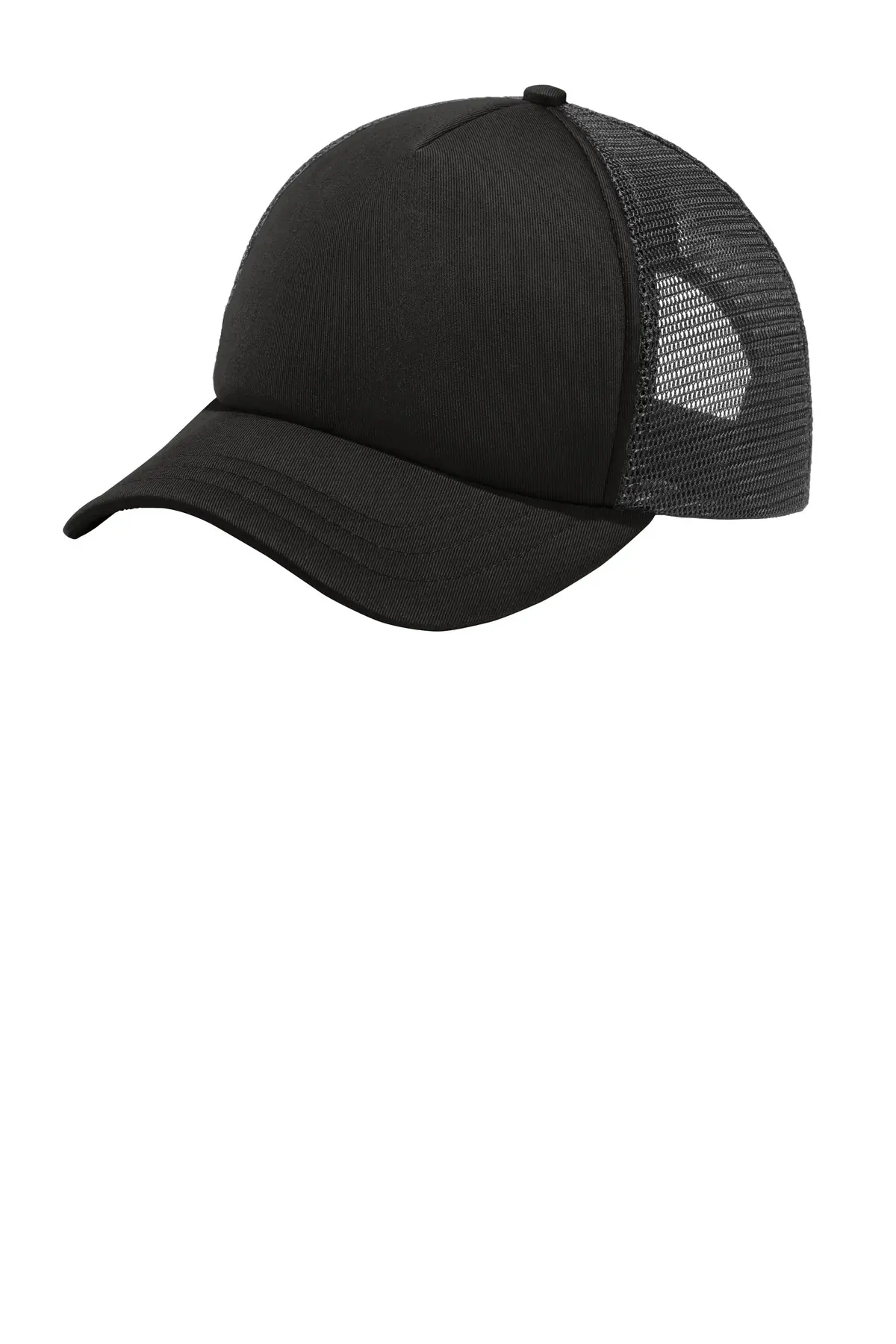 Port Authority 5-Panel Twill Foam Trucker Cap.