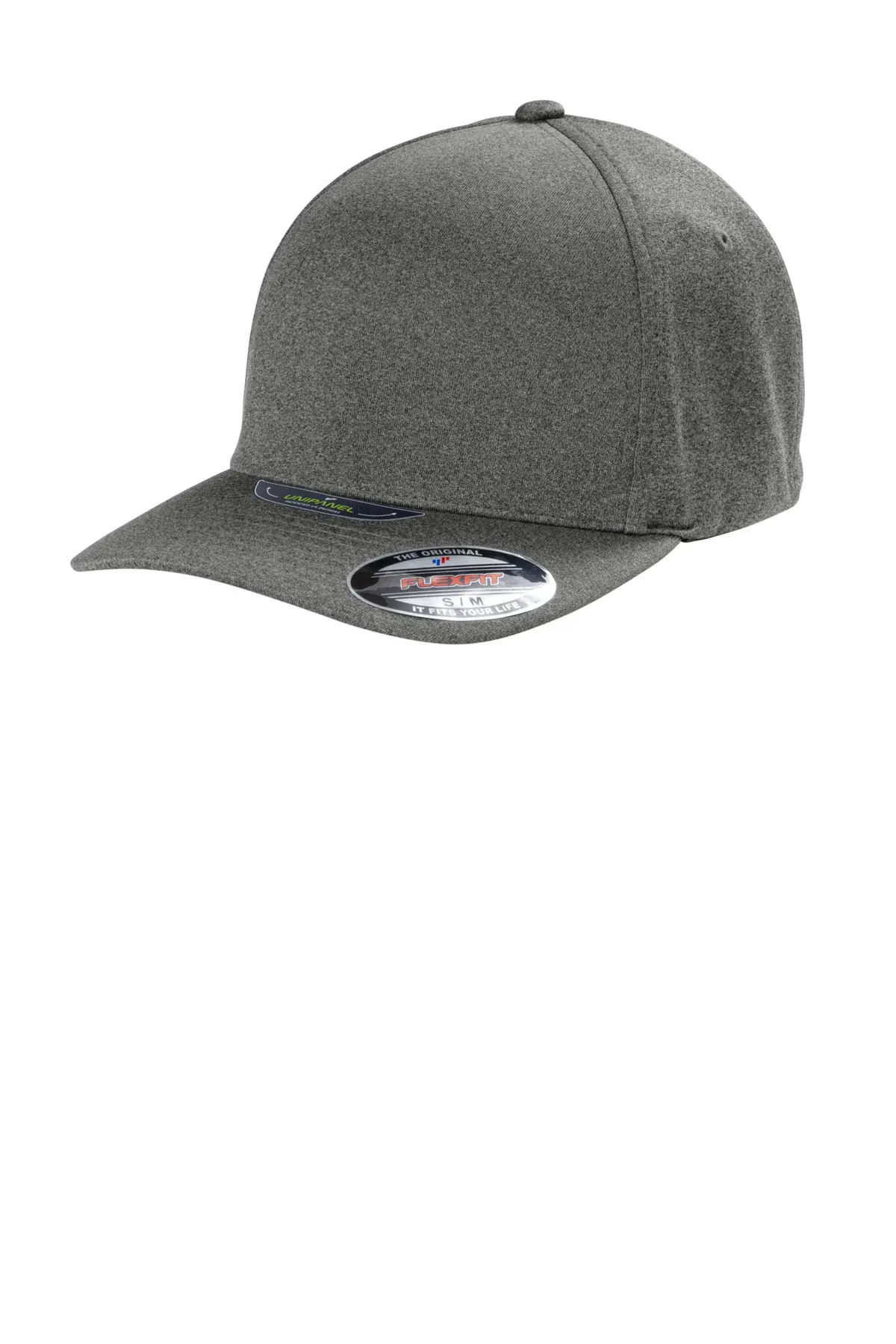 Port Authority Flexfit Melange Unipanel Cap in Dark Grey