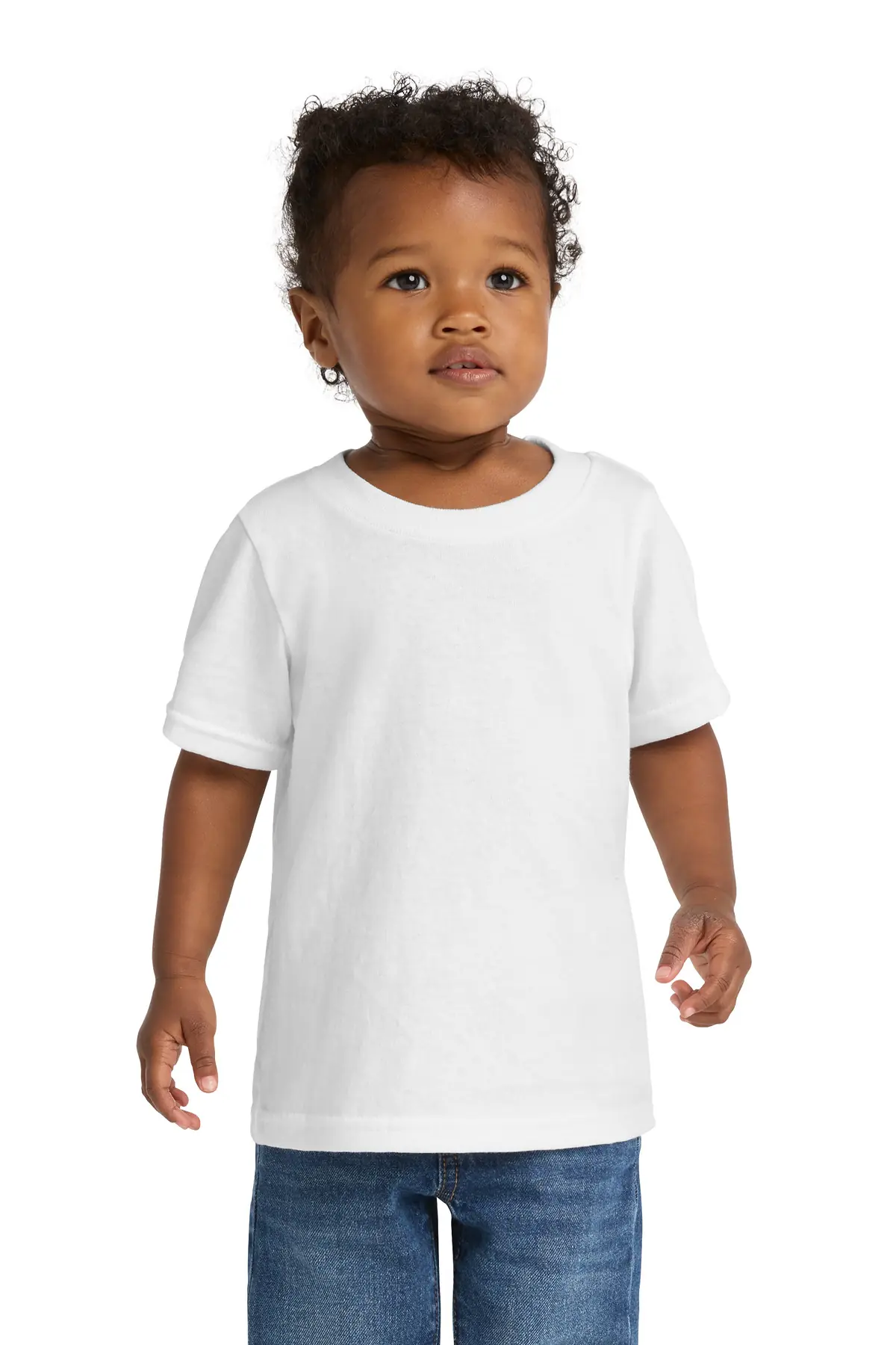 Port & Co Infant Core Cotton Tee. in White
