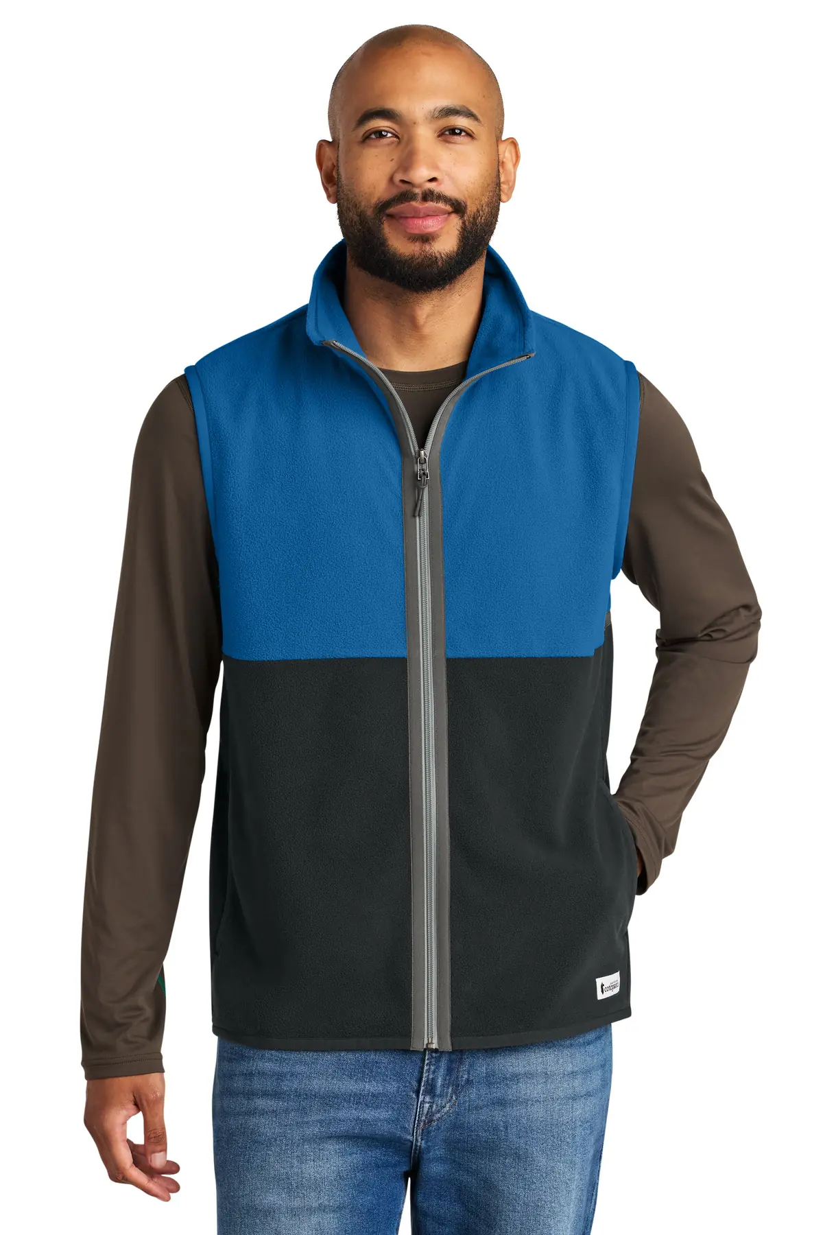 Cotopaxi Amado Fleece Vest in Atlantic/ Black