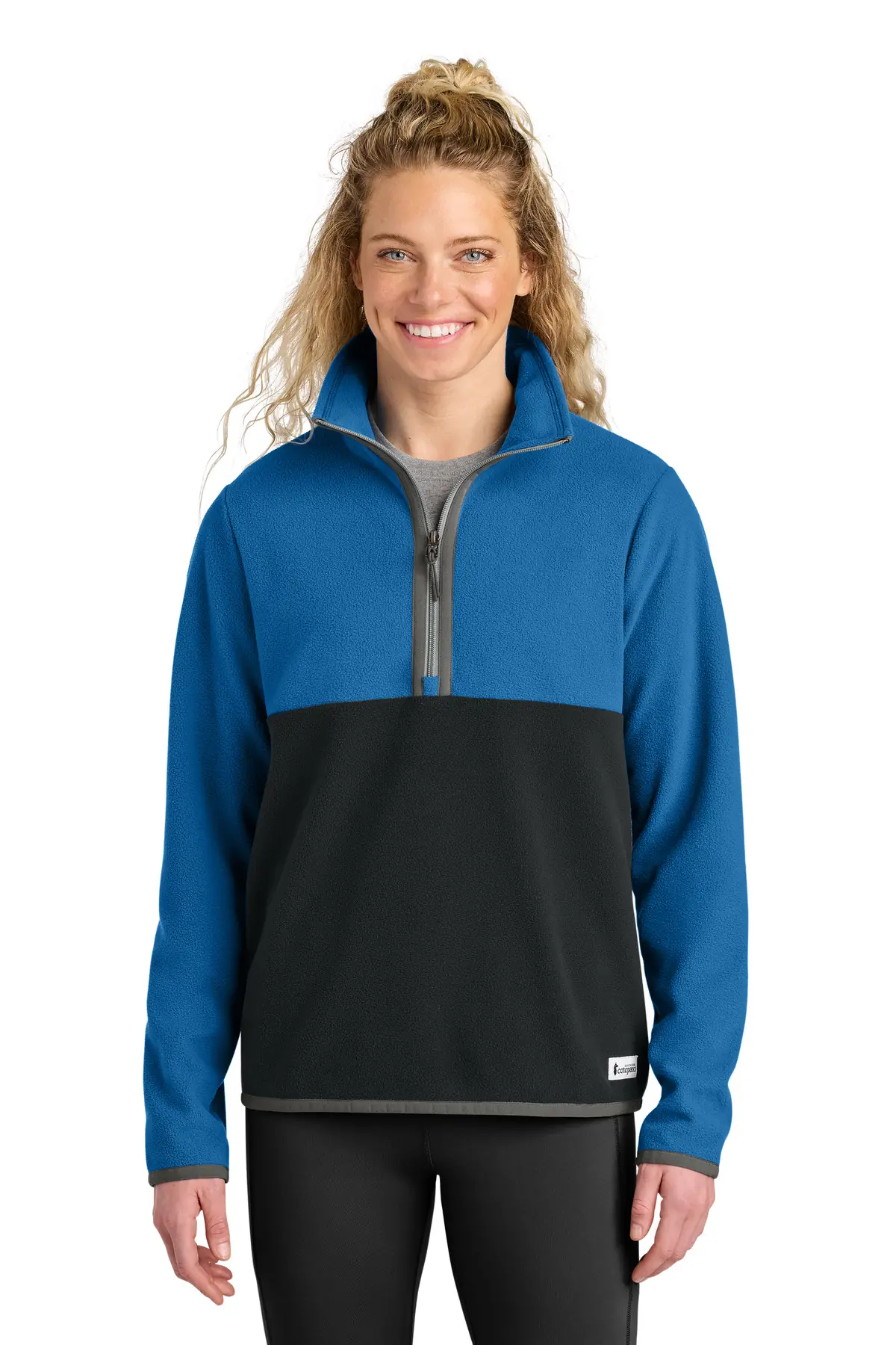 Cotopaxi Women's Amado 1/2-Zip Fleece in Atlantic/ Black